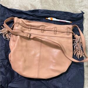 Lucky Brand Peach Leather Shoulder Bag